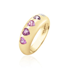 Pink Sapphire Classic Heart Ring