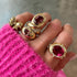 Blue Tourmaline or Pink Tourmaline Chiffon Oval Solitaire Ring