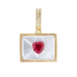 Plateless Gold & Gemstone Emoji Icon Charm Pendant