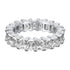 Pretty Prong Set Emerald Cut Diamond Eternity Band Ring