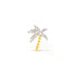 Diamond or Tsavorite Palm Tree Stud Earring