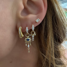 Puffy Ruffled Heart Huggie Hoop Earrings