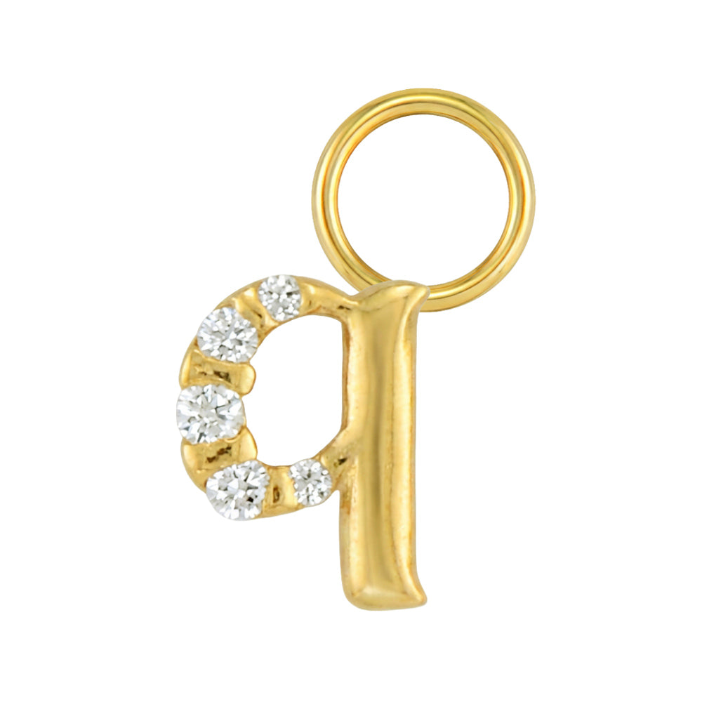 Mini Diamond Initial Charm