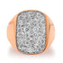 Elongated Cushion Shape Pave Diamond Signet Ring