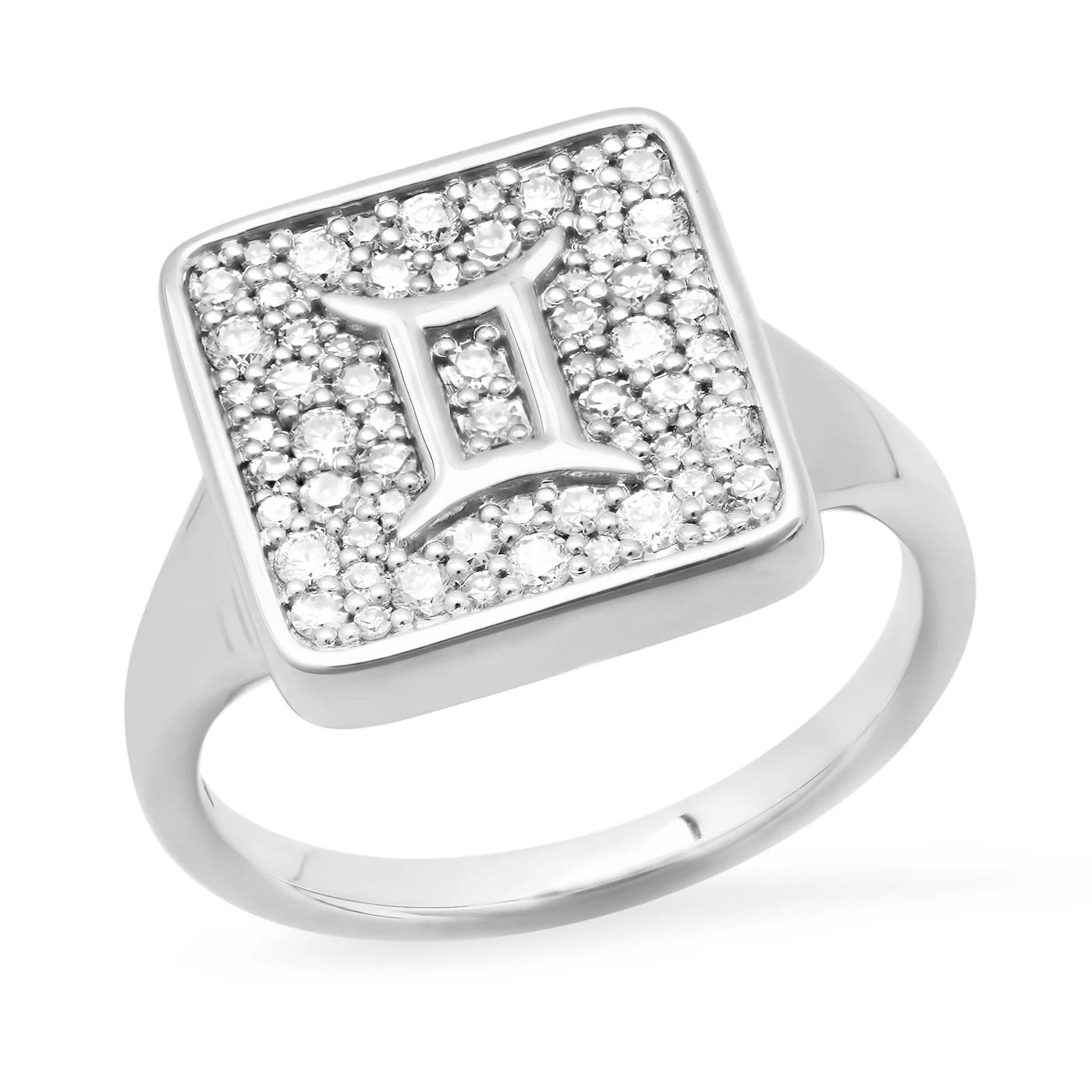 Diamond Zodiac Signet Ring