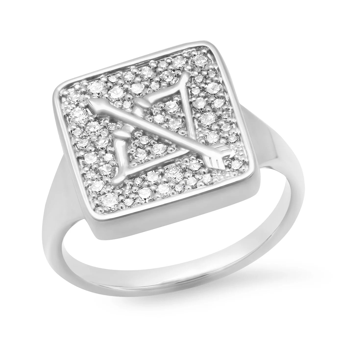 Diamond Zodiac Signet Ring