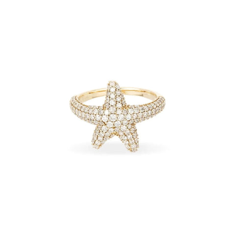 Pave' Diamond Starfish Ring