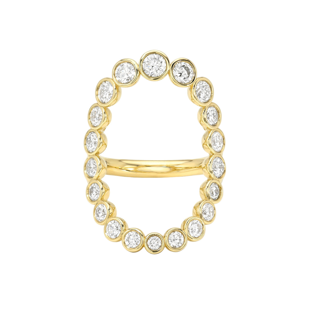 Continuity Bezel Diamond Orbit Ring