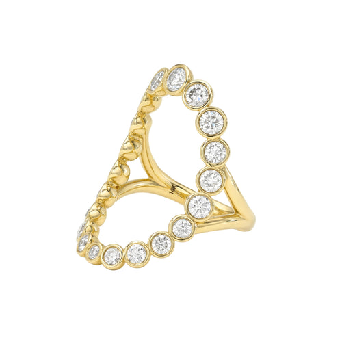 Continuity Bezel Diamond Orbit Ring