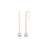 Pave Diamond Bar Pearl Drop Earring