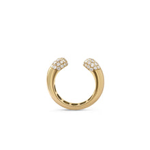 Pave Diamond Open Tube Ring