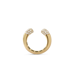 Pave Diamond Open Tube Ring