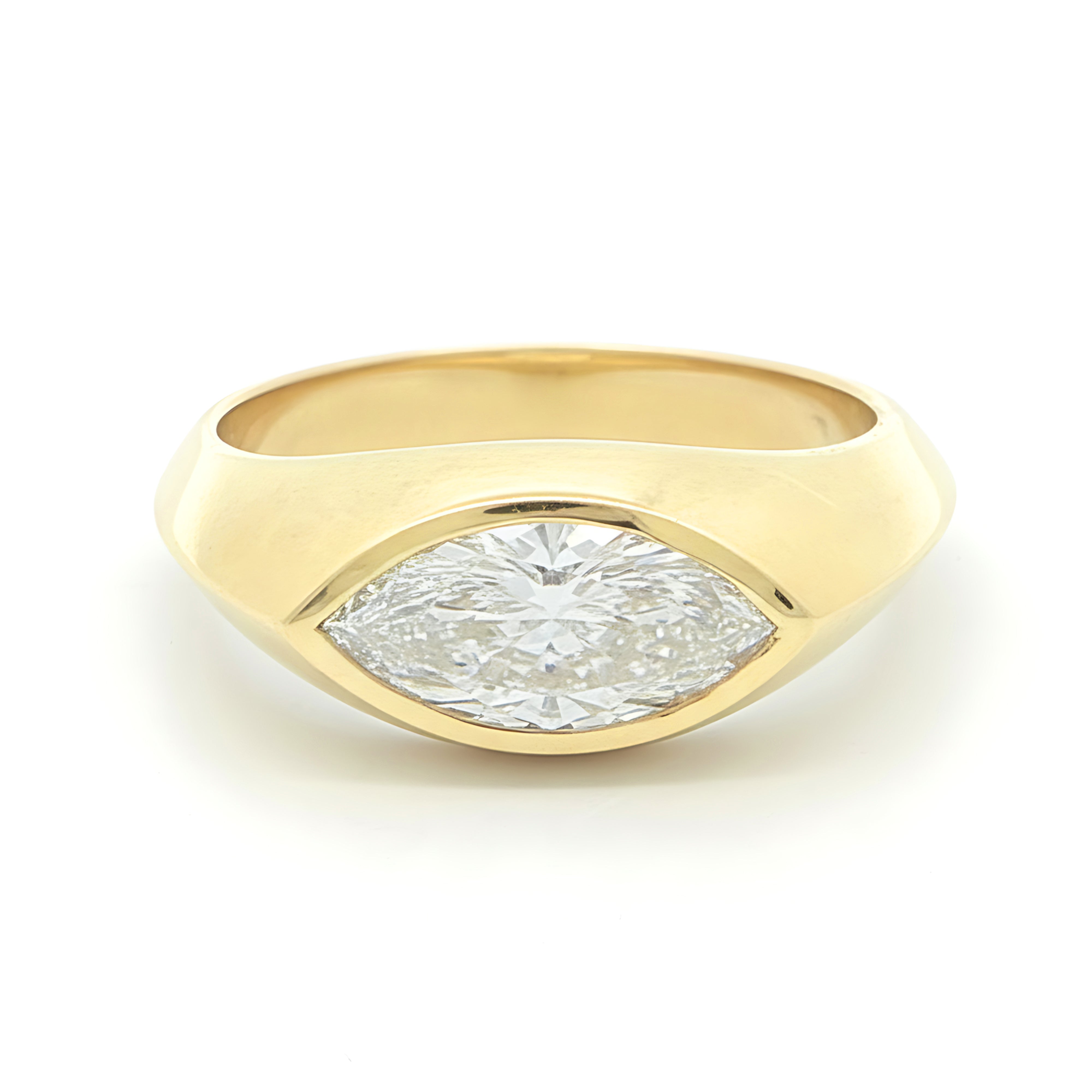 Lab Grown or Natural Marquise Shaped Diamond Ring