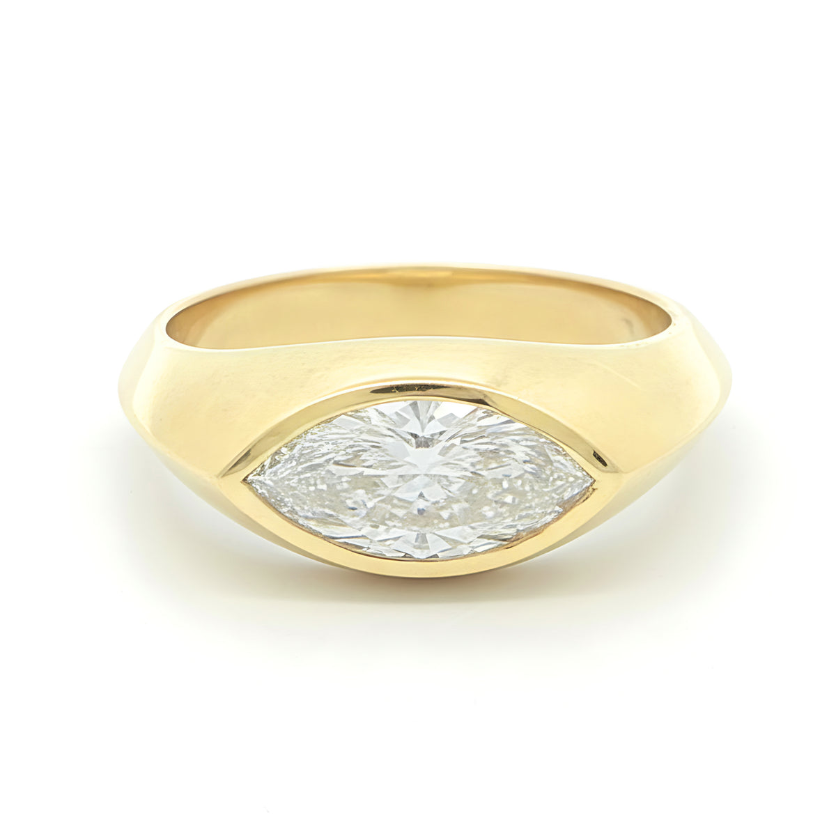 Lab Grown or Natural Marquise Shaped Diamond Ring