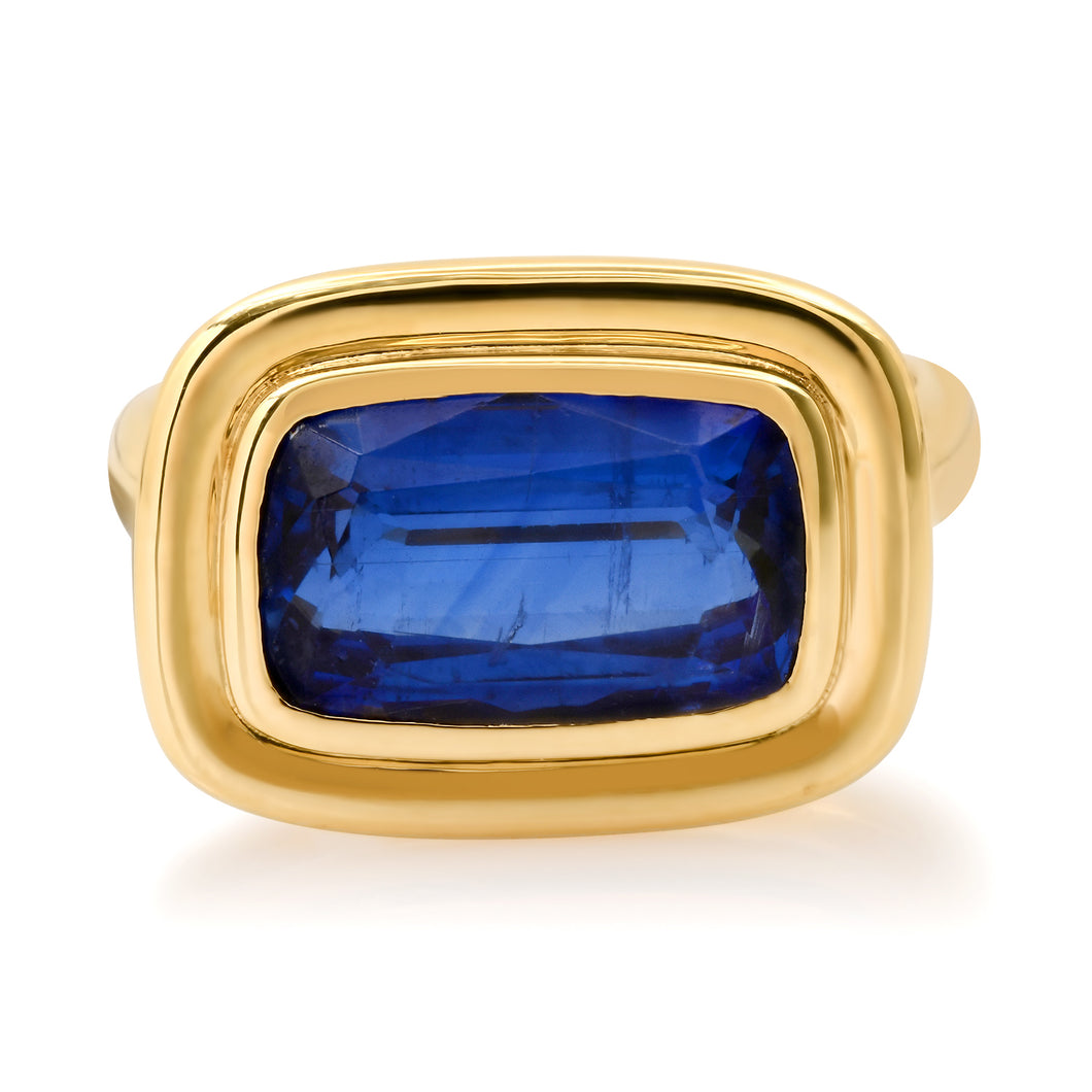 Rectangle Bezel Set Kyanite Statement Ring