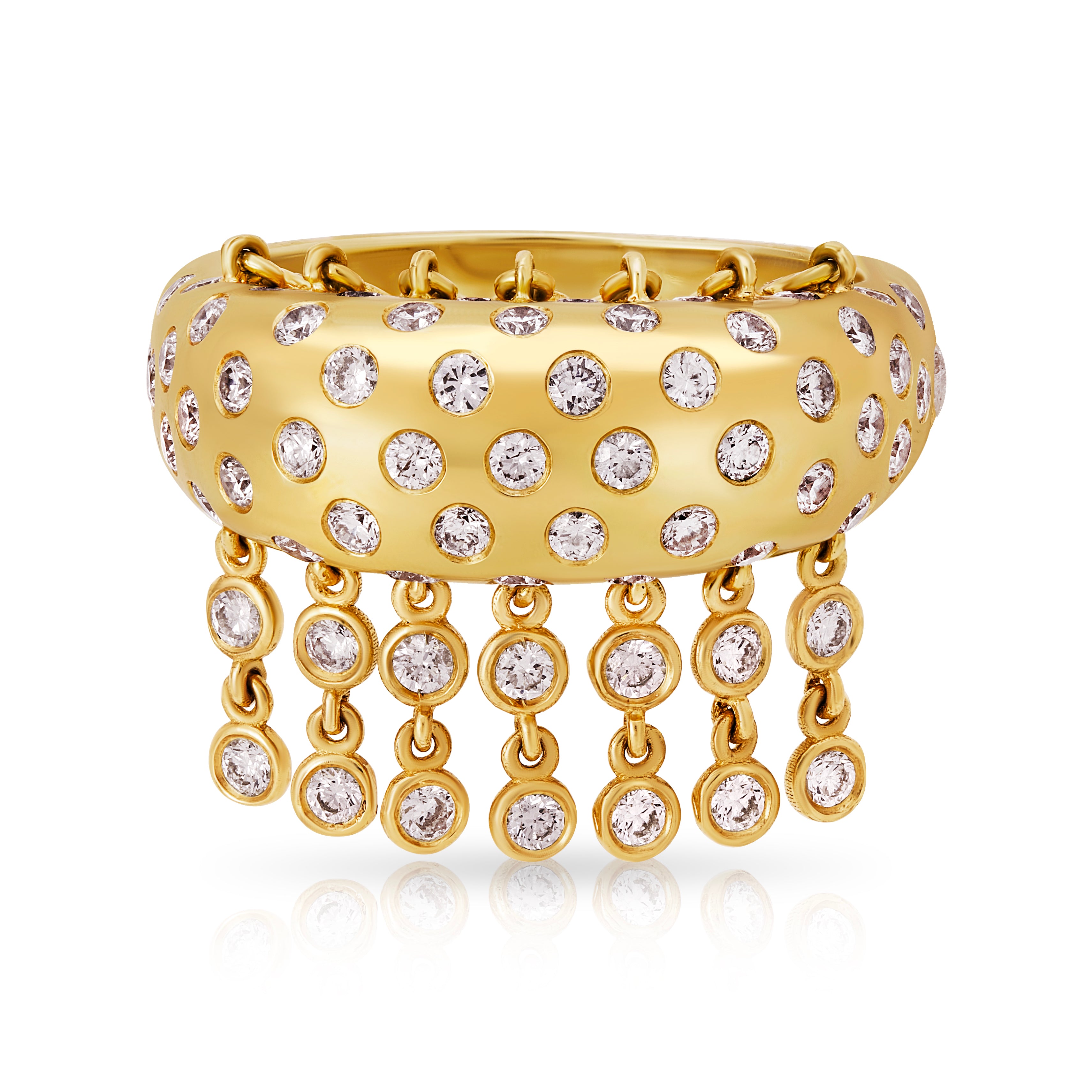 Grand Caviar Diamond Shaker Ring