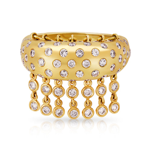 Grand Caviar Diamond Shaker Ring