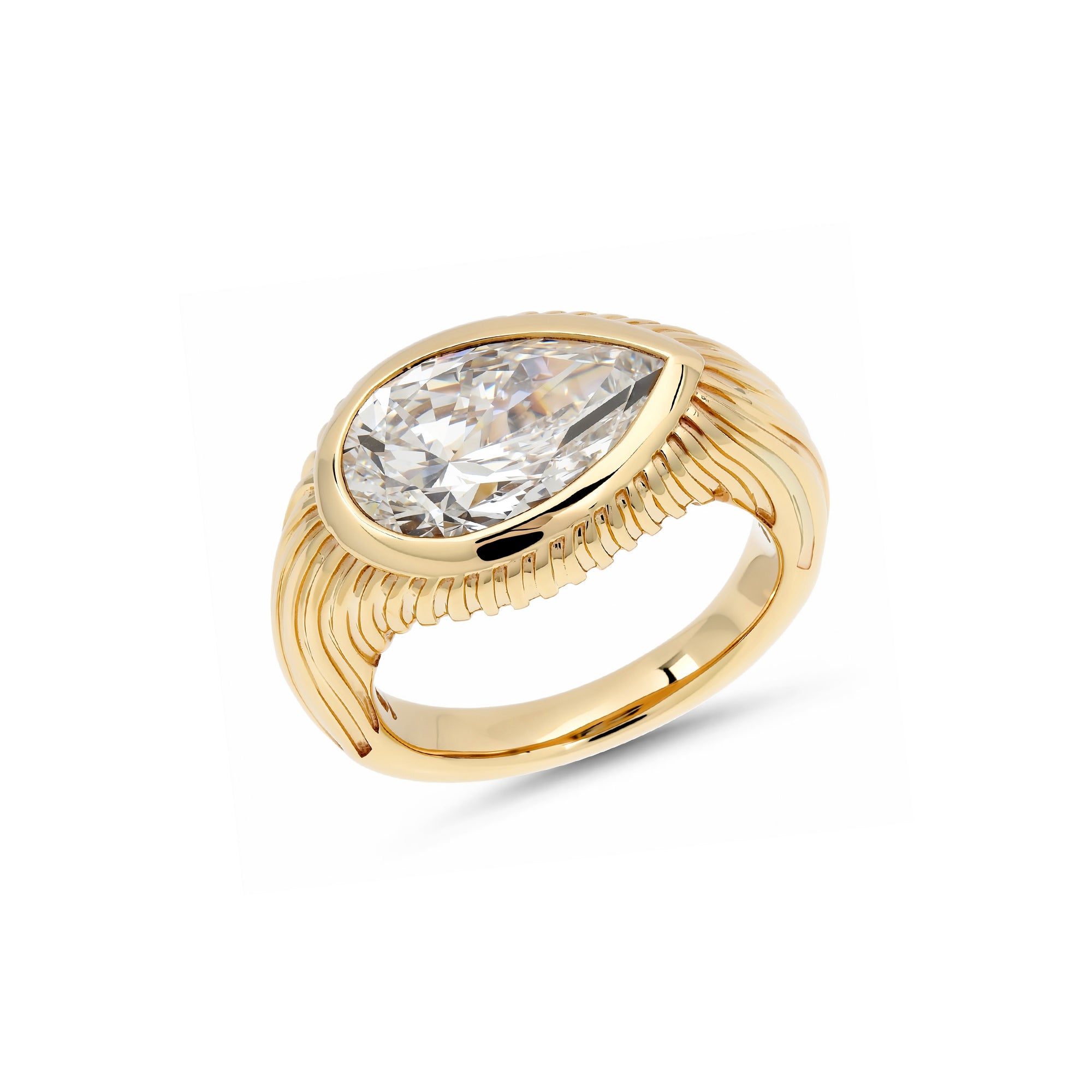 Solitaire Ripple Ring
