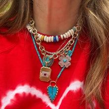Rosecut Turquoise & Diamond Heart Necklace