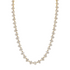 Round Bezel Set Diamond Clover Clusters Tennis Necklace