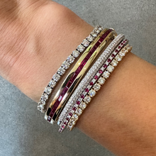 Ruby & Diamond Eternity Flex Bracelet