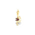 Ruby or Tsavorite Crab Earring with Black & White Diamonds