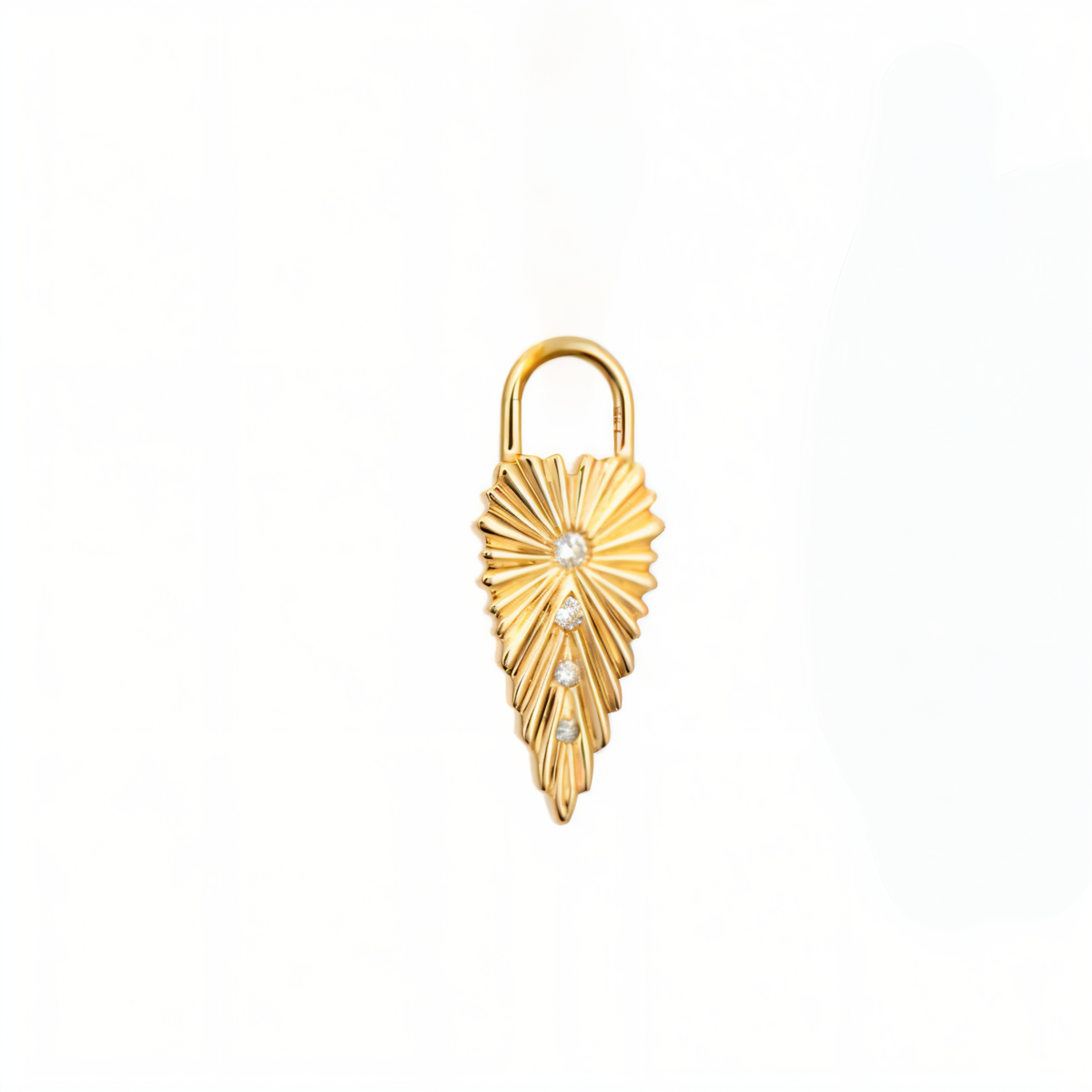 Ruffled Heart Earring Charm
