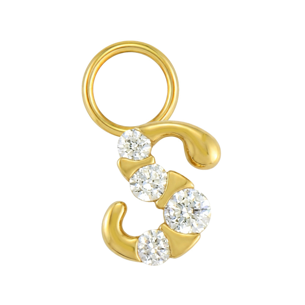 Mini Diamond Initial Charm
