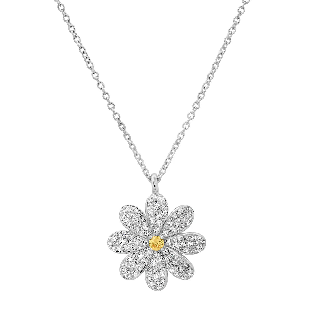 Milestones by AB for Eriness Large Diamond Daisy Necklace