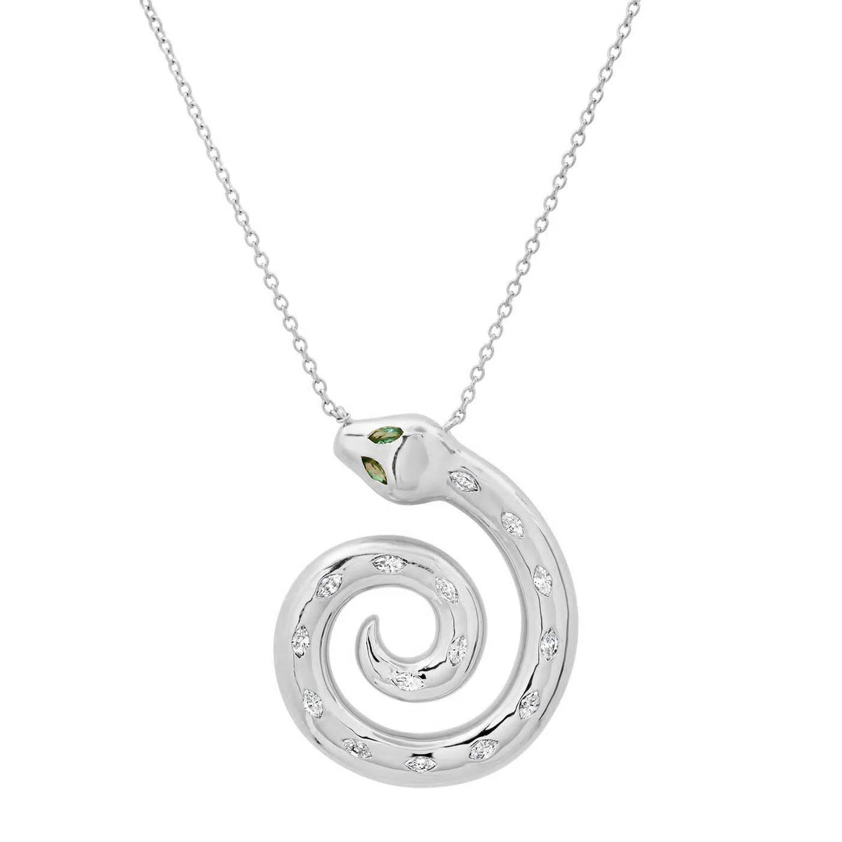 Milestones by AB for Eriness Diamond Marquis Coiled Snake Necklace