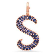 Jumbo Pave Gemstone or Diamond Initial Charm