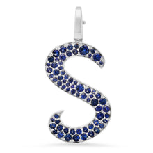 Jumbo Pave Gemstone or Diamond Initial Charm