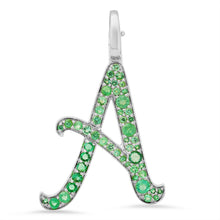 Jumbo Pave Gemstone or Diamond Initial Charm