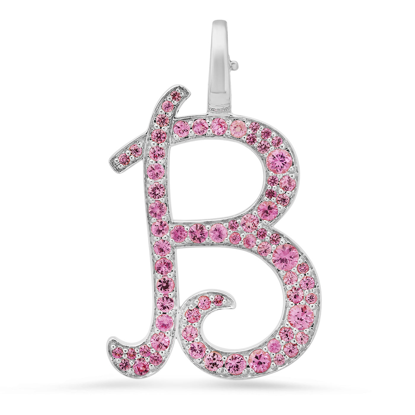 Jumbo Pave Gemstone or Diamond Initial Charm