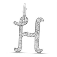 Jumbo Pave Gemstone or Diamond Initial Charm