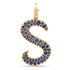 Jumbo Pave Gemstone or Diamond Initial Charm