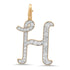 Jumbo Pave Gemstone or Diamond Initial Charm