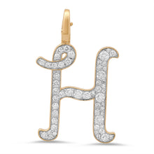 Jumbo Pave Gemstone or Diamond Initial Charm