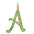Jumbo Pave Gemstone or Diamond Initial Charm
