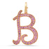 Jumbo Pave Gemstone or Diamond Initial Charm