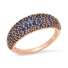 Gemstone or Diamond Domed Crescent Ring