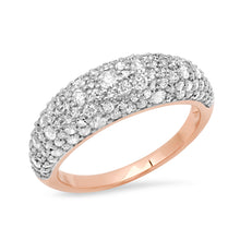 Gemstone or Diamond Domed Crescent Ring