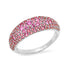 Gemstone or Diamond Domed Crescent Ring