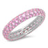 Gemstone Pave Domed Eternity Band Ring
