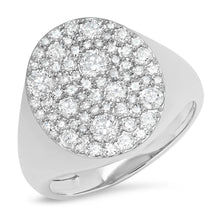 Jumbo Diamond Signet Ring