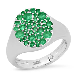 Semiprecious Gemstone Pinky Signet Ring