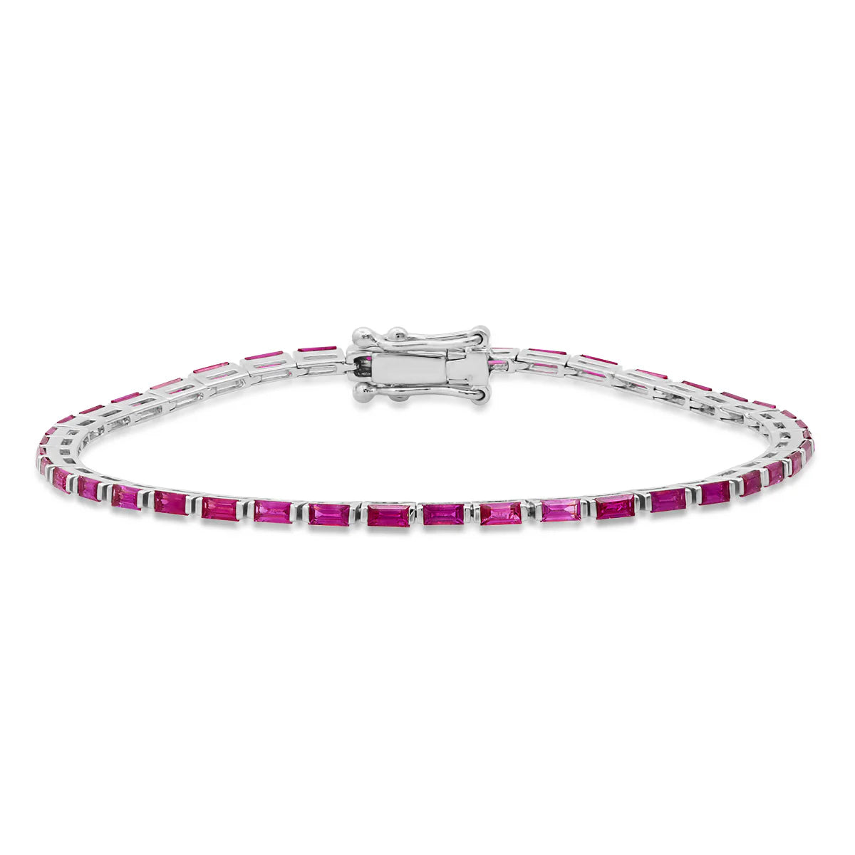 Ruby Baguette Tennis Bracelets