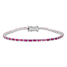 Ruby Baguette Tennis Bracelets