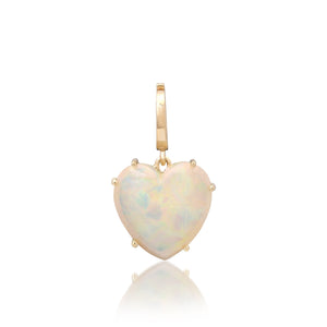 Precious Gemstone Heart Charm
