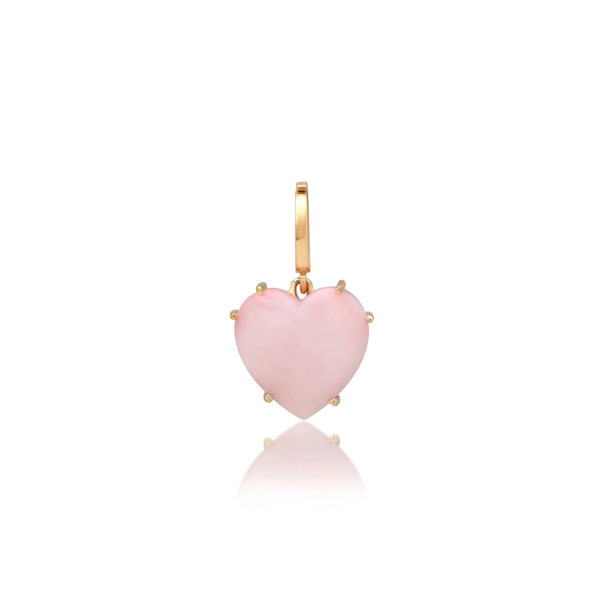 Precious Gemstone Heart Charm